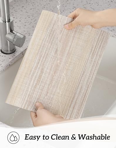 Lightsteel Beige with Yellow Placemats Set of 12 (12 Count)
