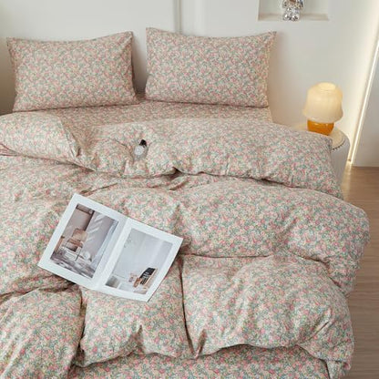 Vintage Flowers Comforter Set King Coquette Floral Bedding Set