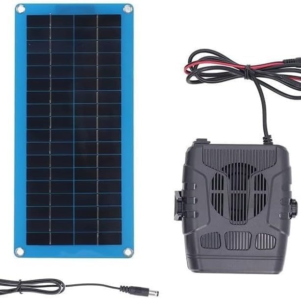 Solar Heater, Chicken Coop Heater for Winter, Solar Powered Greenhouse Heaters, 20W/30W Solar Panel Heaters for Chicken Coop Home Car Greenhouse, Ideal for Drying Heating Pet House (Black-30W)