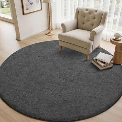 4ft Round Rugs for Bedroom Living Room (12.25 Sq Ft)