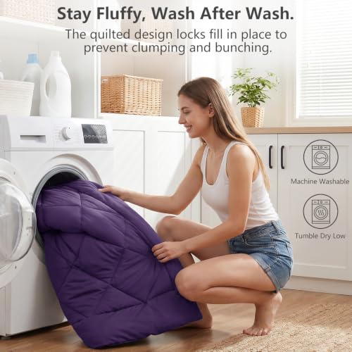 Queen Comforter Set with Sheets Purple
