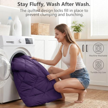 Queen Comforter Set with Sheets Purple