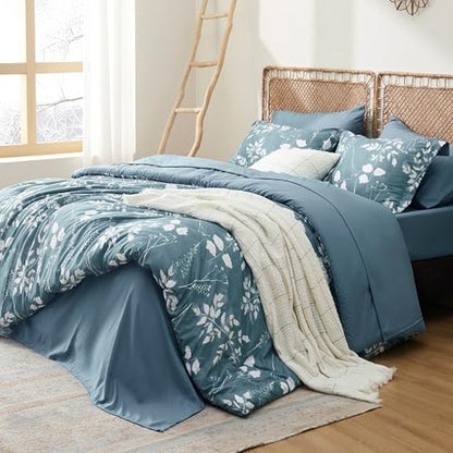 Floral Mineral Blue Comforter Set