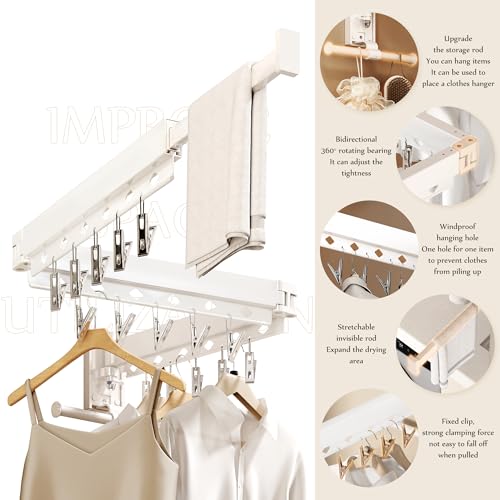 Wall Mounted Collapsible Clothes Drying Rack