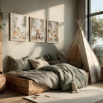 Woodland Animals Wall Art Set of 3 (3 Count)