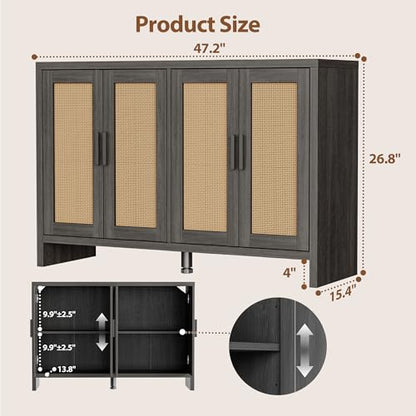 Rattan Buffet Cabinet with Storage