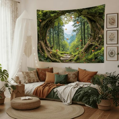 Green Nature Forest Tapestry 80x60 Inch