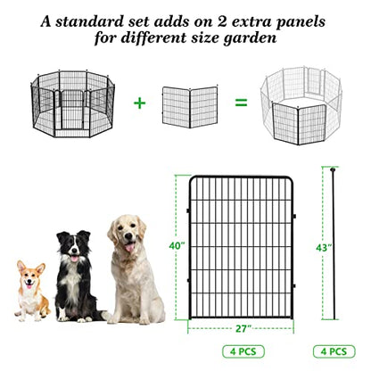 Decorative Black Metal Fence Garden Fence with Gate