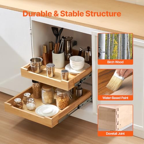 2 Tier Pull Out Cabinet Organizer