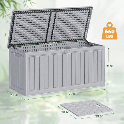 HDPE 260 Gallon Deck Box Double
