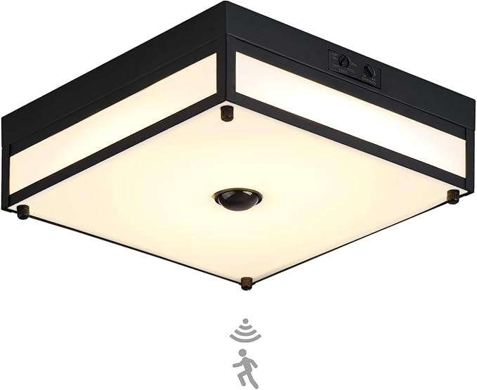 Motion Sensor Outdoor Light, Flush Mount Ceiling Fixture
