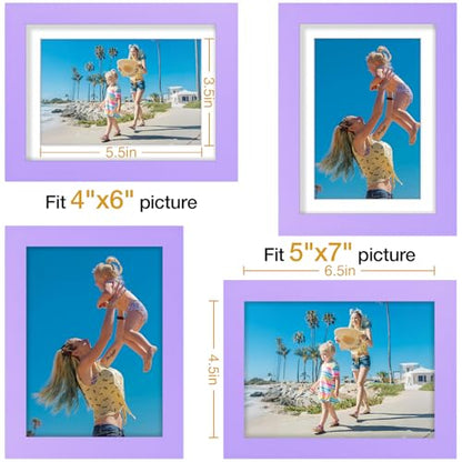 5x7 Picture Frames Set of 9 for Wall or Tabletop Display (9 Count)