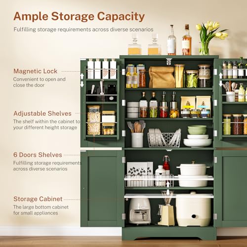 Pantry Cabinet with 4 Doors