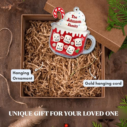 Cozy Cocoa Family Personalized Ornament