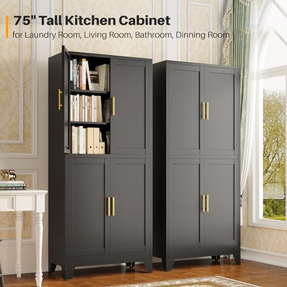 75" Tall Kitchen Pantry Cabinet