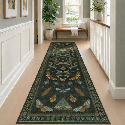 Dark Green 3x10 Extra Long Runner Rugs for Hallways (30 Sq Ft)