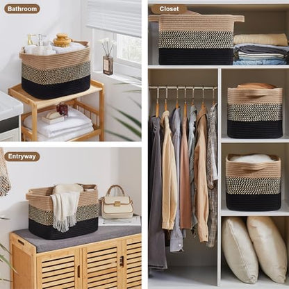 Storage Basket for Organizing 3 Pack (3 Count)
