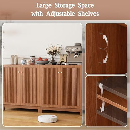 31.5" Fluted Sideboard Buffet Cabinet with Storage