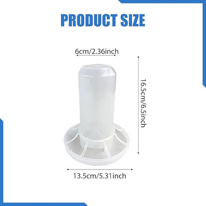 Automatic Chicken Feeder, Feeder Bucket No Waste Easy Clean and Fill Birds Dispenser with Ports for Lawn Pigeon Garden, for 350g Feed