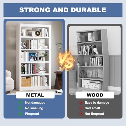 Metal Bookshelf (5 Count)