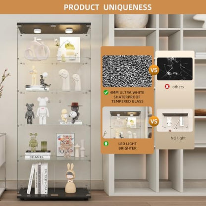 Glass Display Cabinet with LED