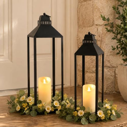 Large Lanterns Decorative Outdoor Indoor (2 Count)