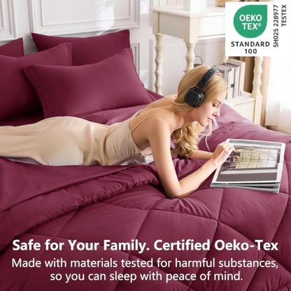 Full Size Comforter Sets Burgundy