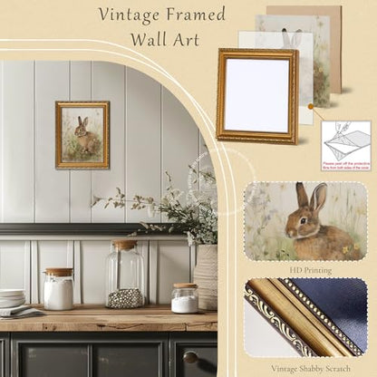 Vintage Gold Framed Wall Art for Home Decor