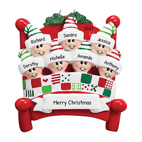 Bedtime Family of 7 Ornament 2026 Personalized Family Christmas Ornaments 2026