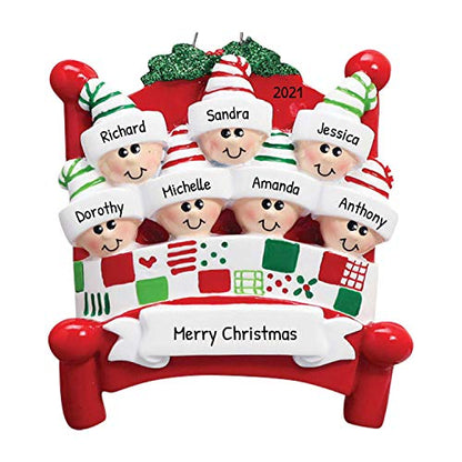 Bedtime Family of 7 Ornament 2026 Personalized Family Christmas Ornaments 2026