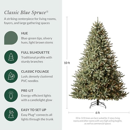 10 ft Pre Lit Classic Blue Spruce