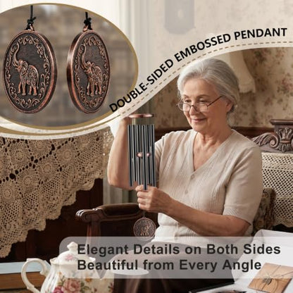 34" Elephant Wind Chimes for Outside