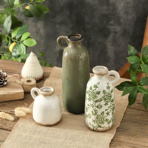 Vintage Vase Set of 3 with Handle (3 Count)