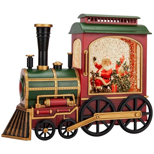 Christmas Train Snow Globe with Music and Lights