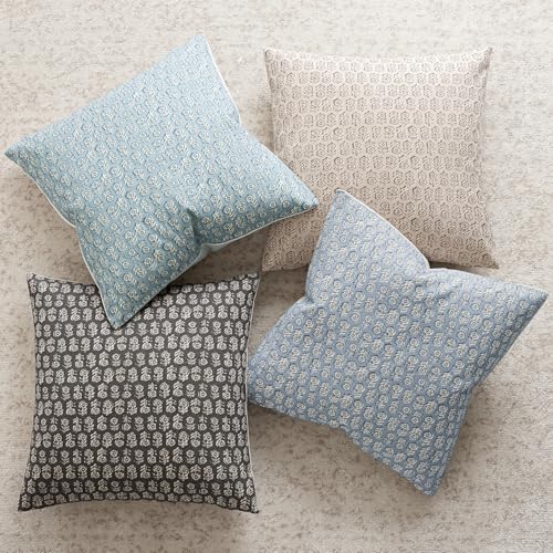 Decorative Floral Print Throw Pillow Covers 20×20 Inch (2 Count)