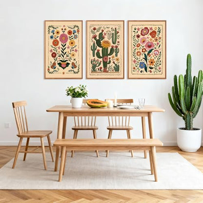 Vintage Flower Wall Art Canvas