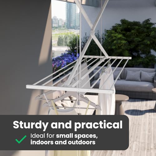 Mini, Folding, Pull Down, Ceiling Laundry Drying Rack, 60 in (3.2808 Foot)
