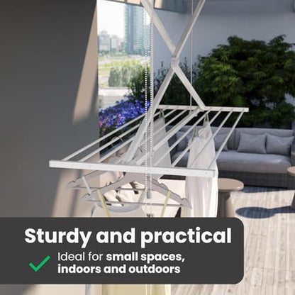 Mini, Folding, Pull Down, Ceiling Laundry Drying Rack, 60 in (3.2808 Foot)