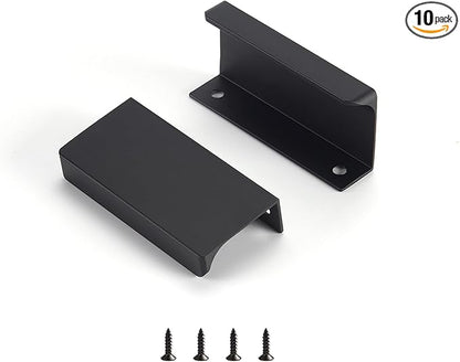 Satanga Edge Black Finger Pull for cabinets Kitchen Concealed Drawer pulls