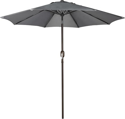 Blissun 9' Outdoor Patio Umbrella, Outdoor Table Umbrella, Yard Umbrella, Market Umbrella with 8 Sturdy Ribs, Push Button Tilt and Crank