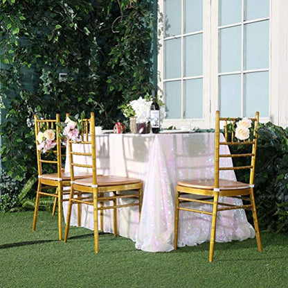 Sequin Tablecloth 50x72 Inch Iridescent Festival Birthday Party
