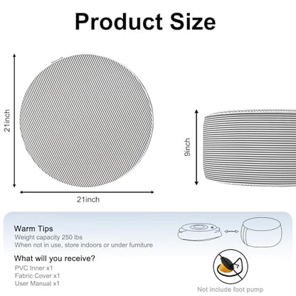 Inflatable Ottoman Stool D21 xH9 for Outdoor