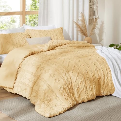 Tufted Boho Comforter Set Queen Size