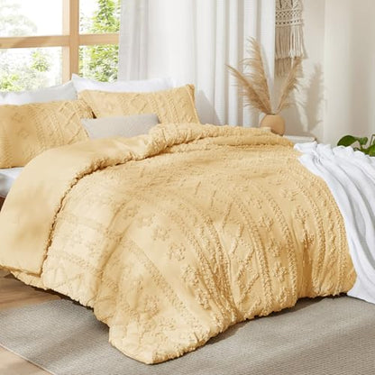 Tufted Boho Comforter Set Queen Size