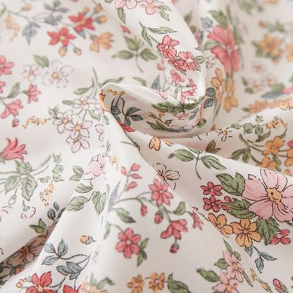 Vintage Pink Floral Cottagecore Comforter Set Queen with 2 Pillowcases