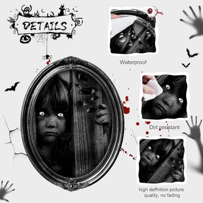 15 Halloween Gothic Creepy Skull Photos Haunted Horror Picture Frame (15 Count)