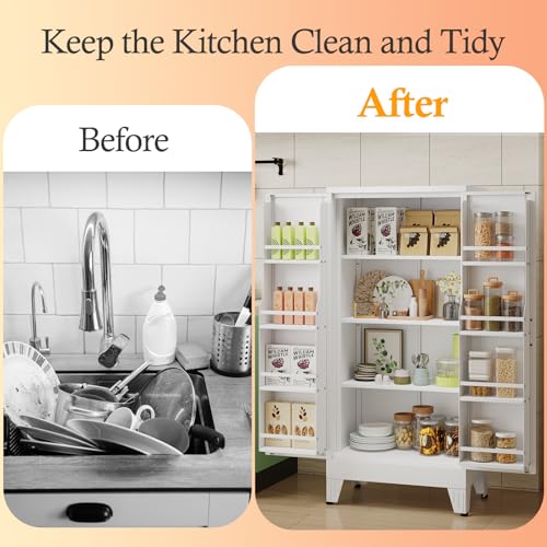 Black Kitchen Pantry Storage Cabinet