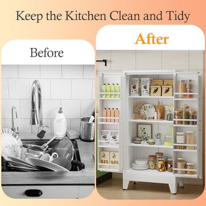 Black Kitchen Pantry Storage Cabinet