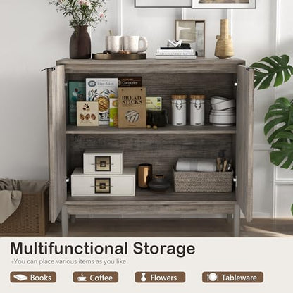 Fluted Buffet Cabinet with Storage