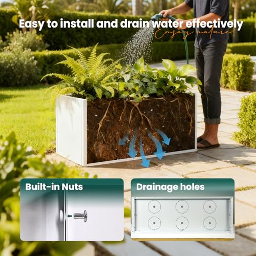 Metal Rectangular Planter 36" L x 15" W x 15" H